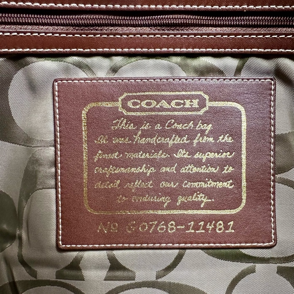 COACH TATTERSALL XL PLAID WEEKENDER TOTE and MATCHING WRISTLET - Picture 9 of 14